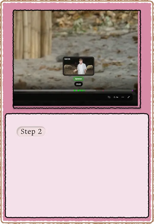 Skip button visible during a sponsor segment